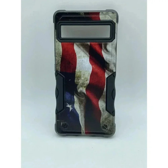 American Flag Case Compatible with Google Pixel 7a Hybrid Shockproof Bumper - Picture 2 of 11